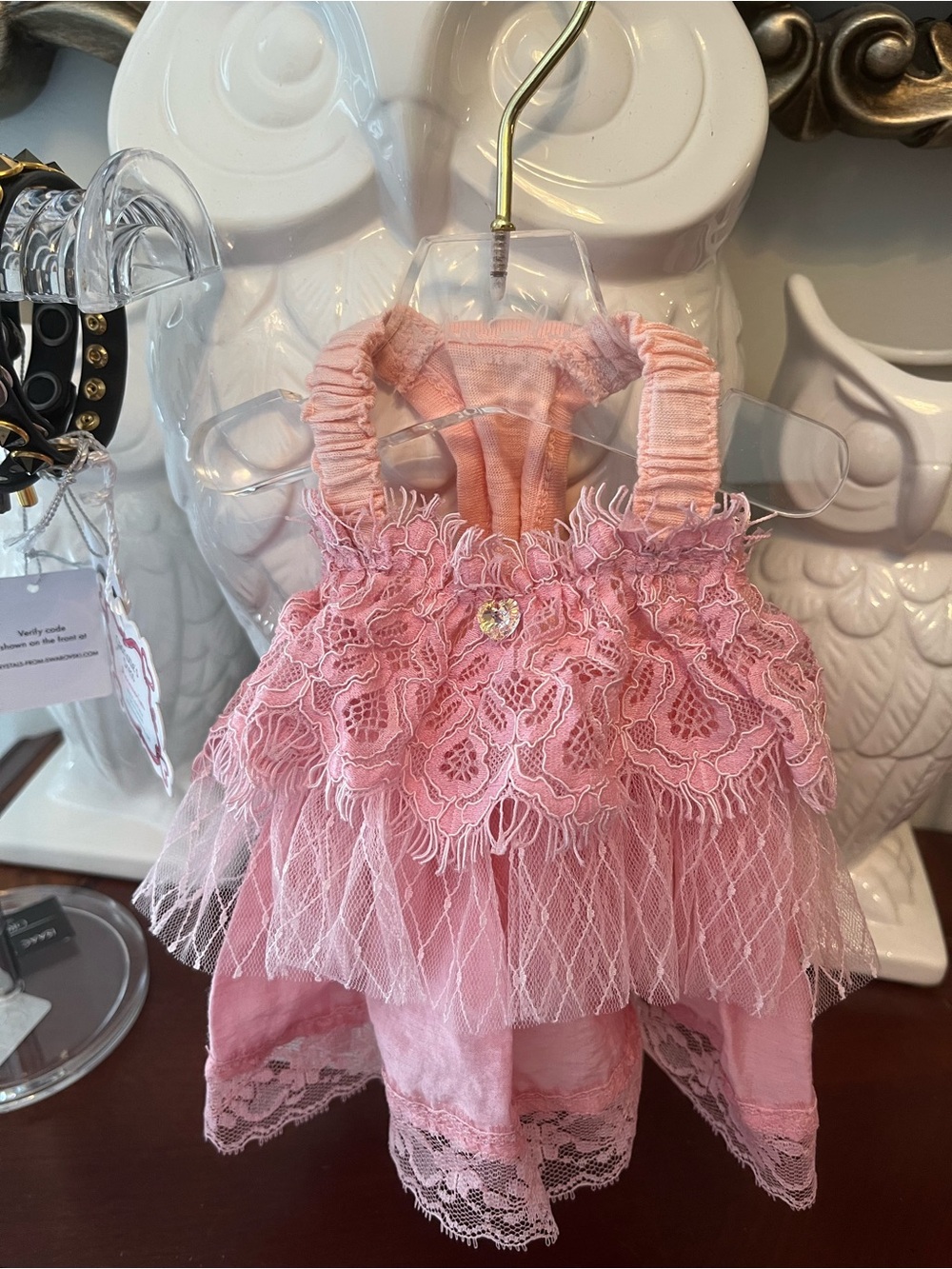 Pink Lace Ruffle Pet Dress